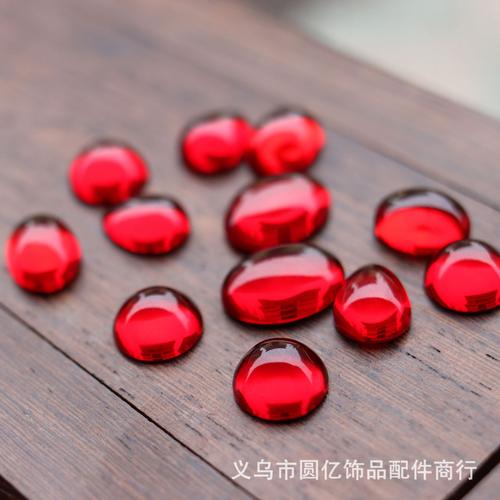 琉璃玻璃大紅色戒面 廠家直供，點(diǎn)亮DIY服裝輔料與手工發(fā)飾之美